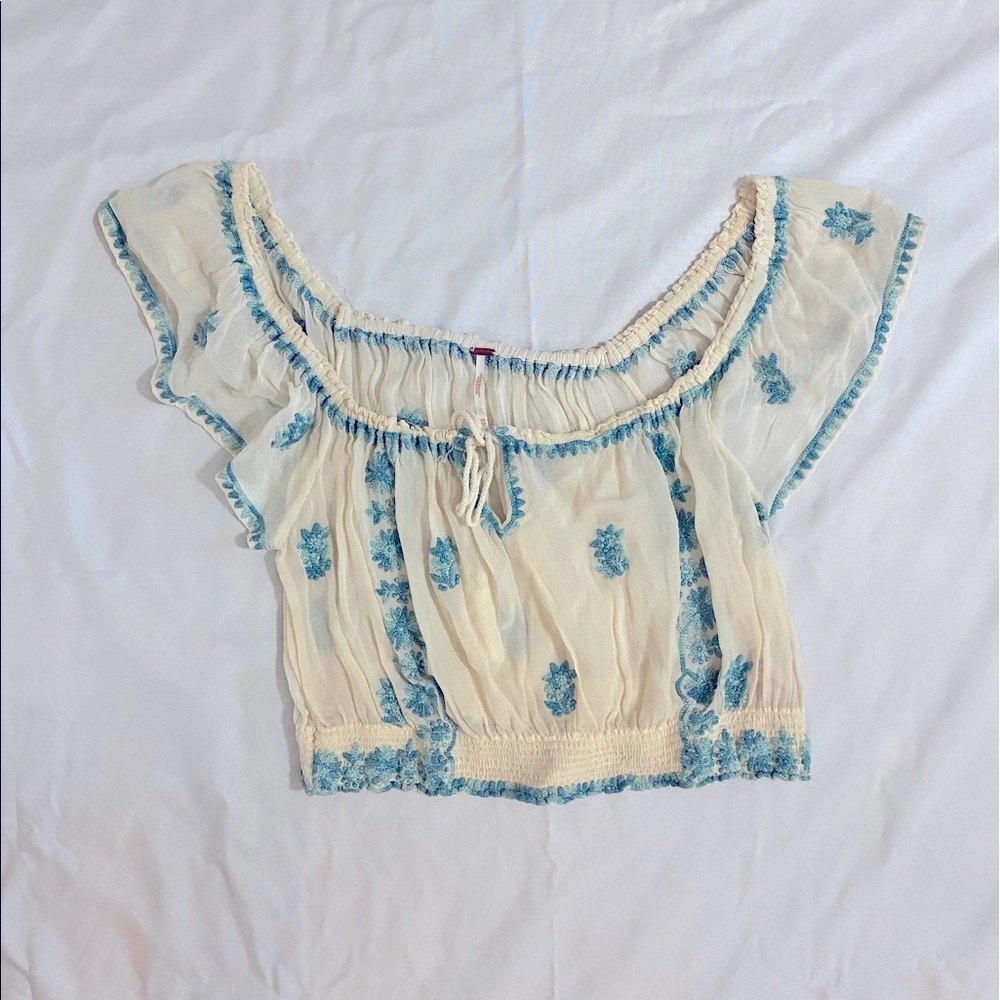 Free People off the shoulder crop top